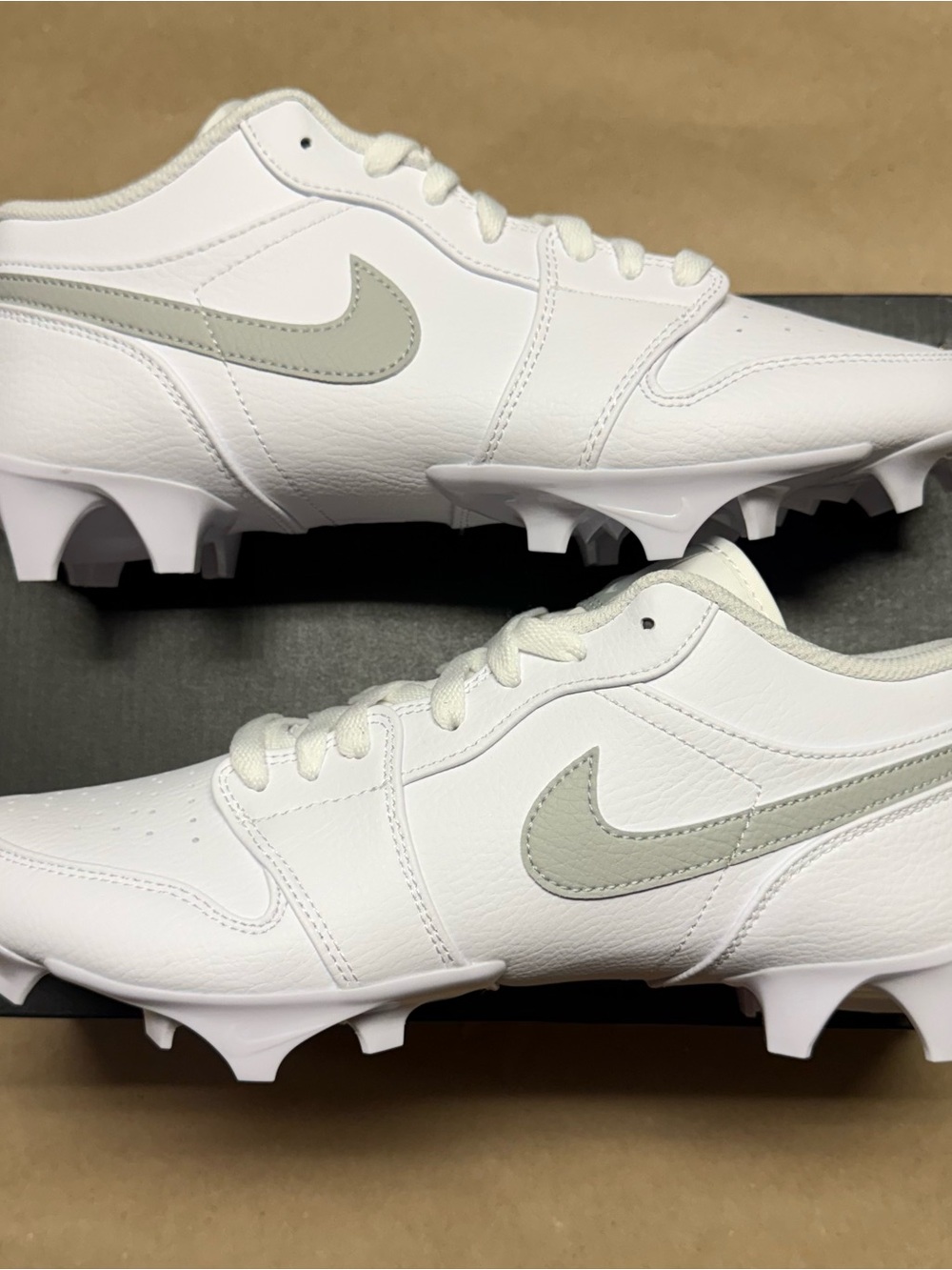Nike Air Jordan 1 Low Retro TD Cleat Grey Fog Men’s size 9 Football shoes NEW!